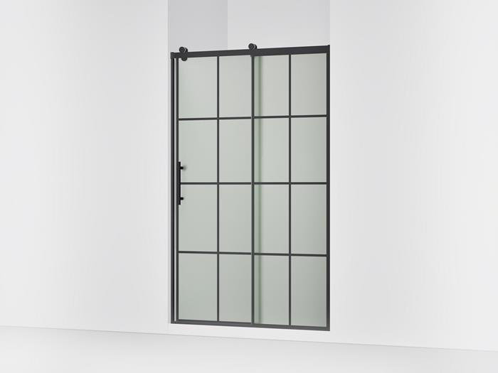 Kohler - Rely 3/8 Shower Door 77X48 Hdl - Matte Black