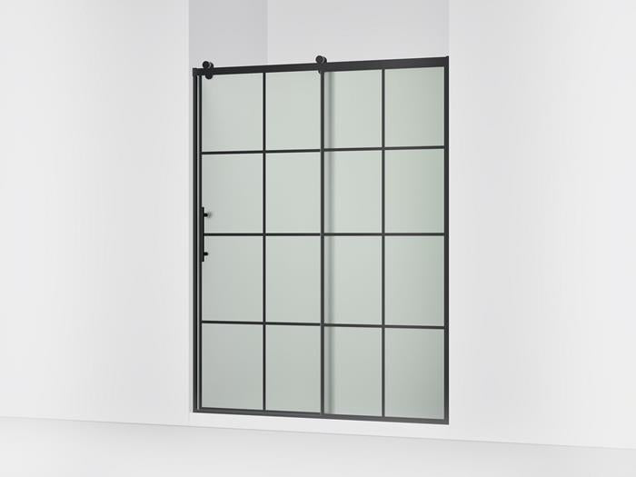 Kohler - Rely 3/8 Shower Door 77X60 Hdl - Matte Black