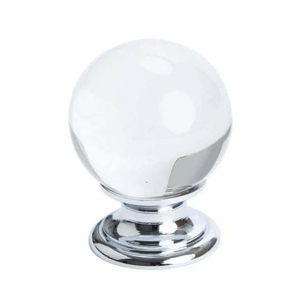 Berenson - Europa Clear Crystal Polished Chrome Knob