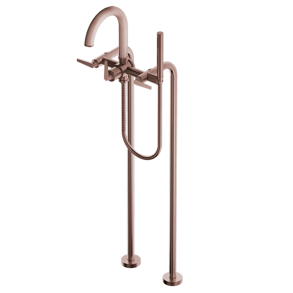 Santec - Athena I Floor Mount Tub Filler With Hand Shower