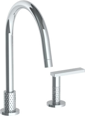 Watermark - Lily Deck Mounted 2 Hole Gooseneck Kitchen Faucet