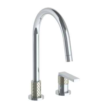 Watermark - Lily Deck Mounted 2 Hole Gooseneck Kitchen Faucet