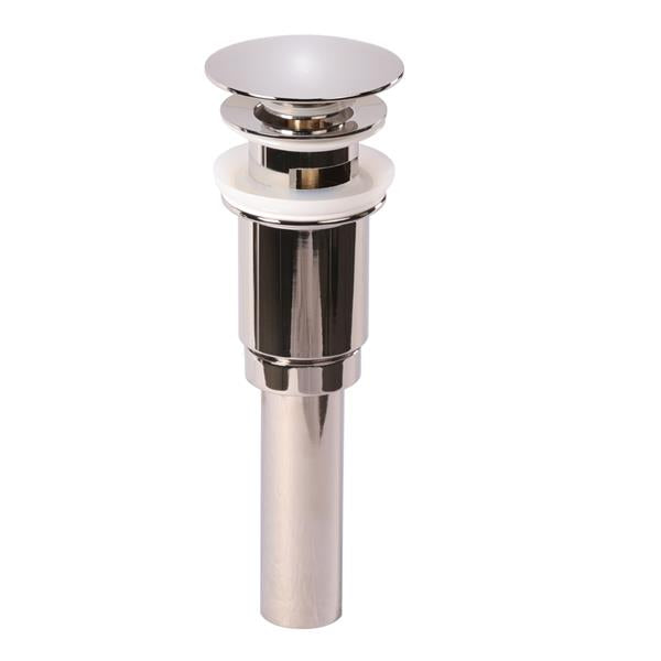 Lacava - DClick-Clack Drain For European Lavatories, With Round Dome Cover, With Overflow Holes. Diam: 2 5/8”