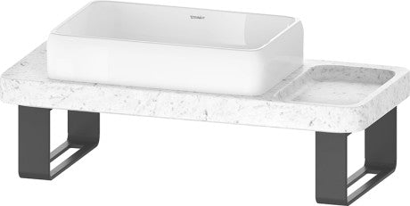 Duravit - Qatego 39 3/8" Console Sink in White and Cararra Marble