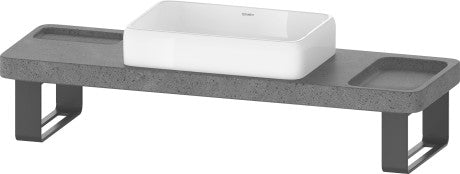 Duravit - Qatego 55 1/8" Console Sink in White and Lavica Stone