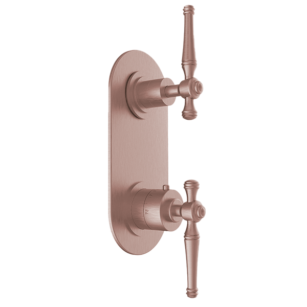 Santec - Klassica Trim (Shared Function) - 1/2 Inch Thermostatic Trim With Volume Control And 2-Way Diverter