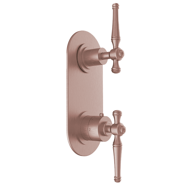 Santec - Klassica Trim (Non-Shared Function) - 1/2 Inch Thermostatic Trim With Volume Control And 3-Way Diverter