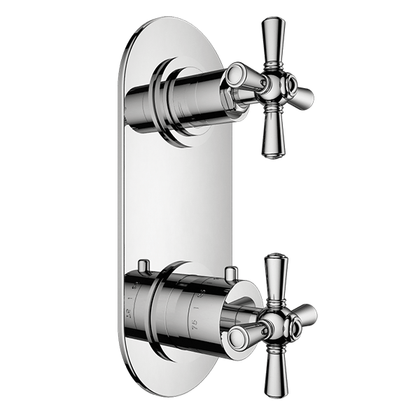 Santec - Lyra Trim (Shared Function) - 1/2 Inch Thermostatic Trim With Volume Control And 2-Way Diverter