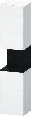 Duravit - Qatego 15 3/4" x 69 1/4" Linen Cabinet in Black Oak