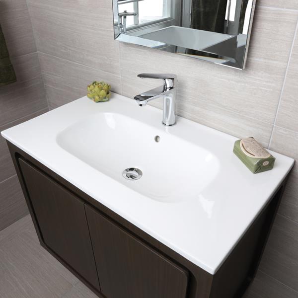 Lacava - Aquatre Vanity Top Porcelain Bathroom Sink With Overflow W: 32 1/4 Inch, D: 18 1/8 Inch, H: 5 1/2 Inch