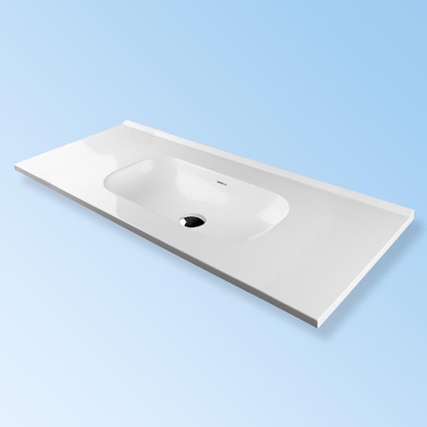 Lacava - Aquatre Vanity Top Solid Surface Sink With Overflow W: 48 Inch D: 18 Inch H: 5 1/2 Inch