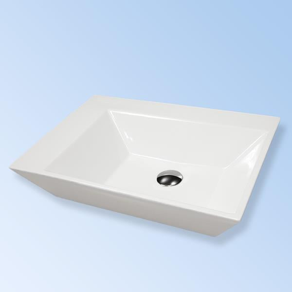 Lacava - Prisma Wall-Mount Or Above-Counter Porcelain Bathroom Sink Without An Overflow