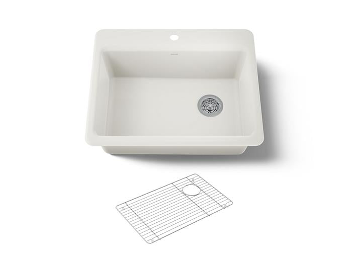Kohler - Riverby 27 Inch Top-Mount Single-Bowl Kitchen Sink - Single Hole
