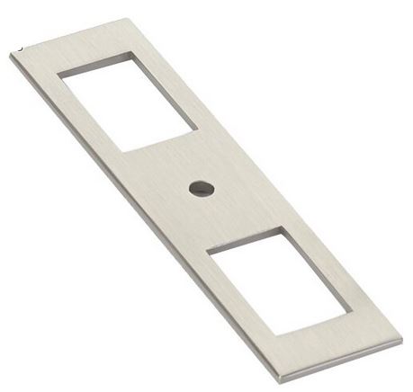 Emtek - Modern Backplate For Cabinet Knob, 4 Inch Overall