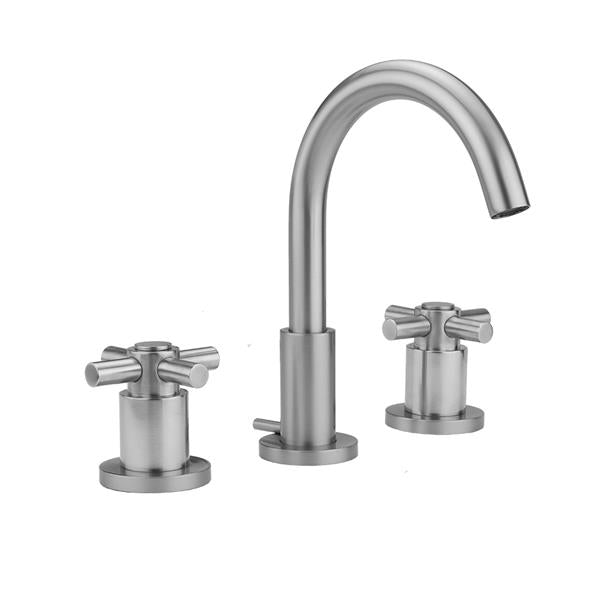 Jaclo - Uptown Contempo Faucet with Round Escutcheons & Contempo High Cross Handles