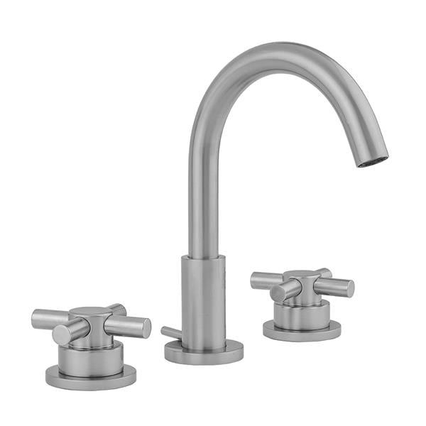 Jaclo - Uptown Contempo Faucet with Round Escutcheons & Low Contempo Cross Handles