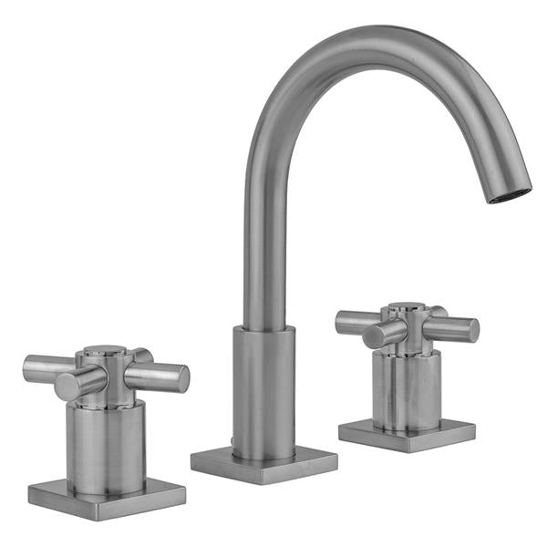 Jaclo - Uptown Contempo Faucet with Square Escutcheons & Contempo High Cross Handles