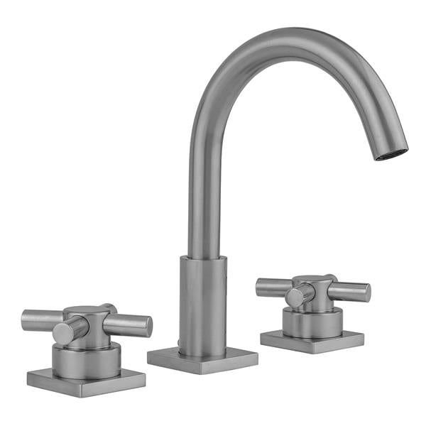 Jaclo - Uptown Contempo Faucet with Square Escutcheons & Low Contempo Cross Handles