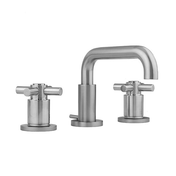 Jaclo - Downtown Contempo Faucet with Round Escutcheons & Contempo HIgh Cross Handles