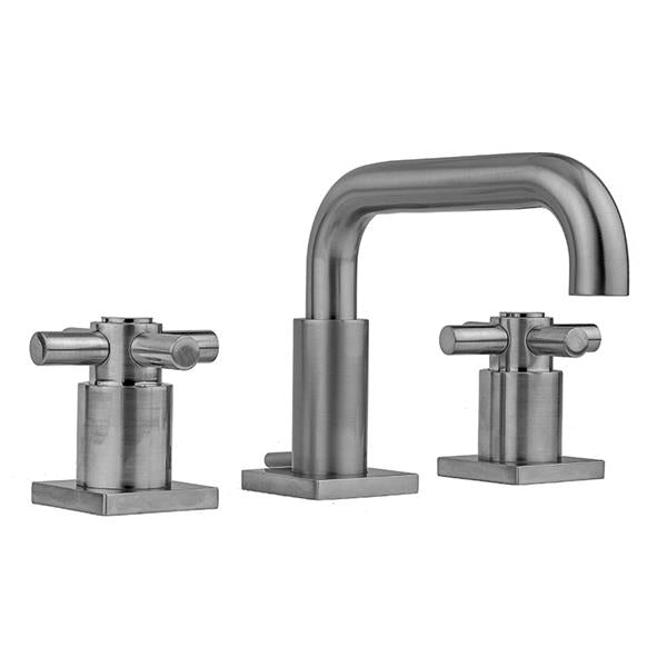 Jaclo - Downtown Contempo Faucet with Square Escutcheons & Contempo High Cross Handles