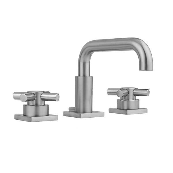 Jaclo - Downtown Contempo Faucet with Square Escutcheons & Contempo Cross Handles