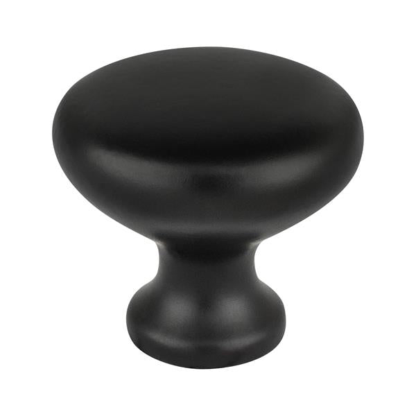 Berenson - Traditional Advantage Four Matte Black Mushroom Knob