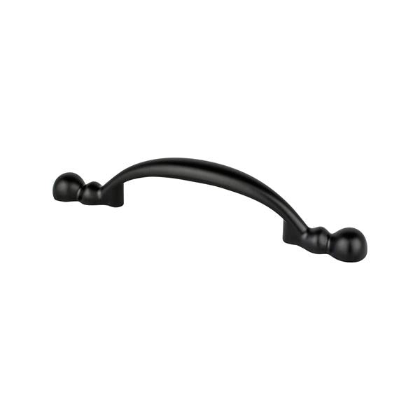 Berenson - Traditional Advantage Four 3 inch CC Matte Black Rounded End Pull