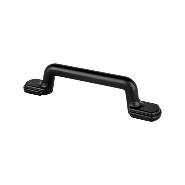 Berenson - Traditional Advantage Two 3 inch CC Matte Black Rounded End Pull