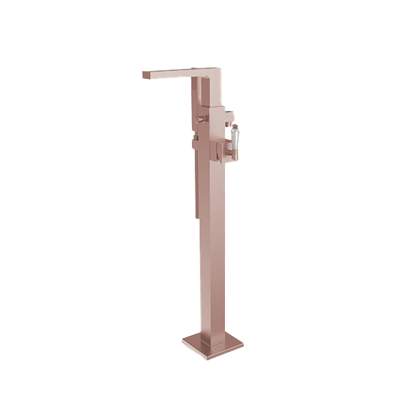 Santec - Edo Crystal Trim - Floor Mount Tub Filler With Hand Shower