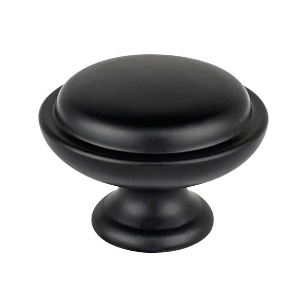 Berenson - Traditional Advantage One Matte Black Rimmed Knob