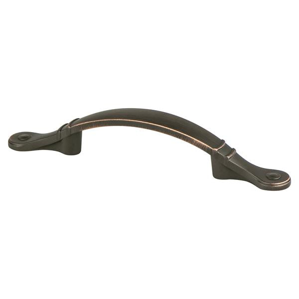 Berenson - Traditional Advantage Four 3 inch CC Verona Bronze Ringed Arch Pull