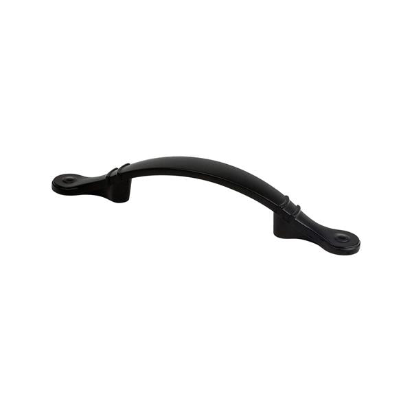 Berenson - Traditional Advantage Four 3 inch CC Matte Black Ringed Arch Pull