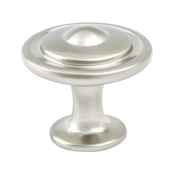 Berenson - Traditional Advantage Three Brushed Nickel Button Knob