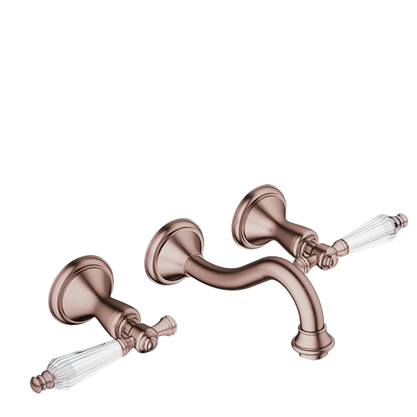Santec - Klassica Crystal Wall Mount Widespread Lavatory