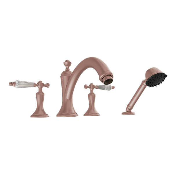Santec - Klassica Crystal Trim - Roman Tub Filler With Hand Shower