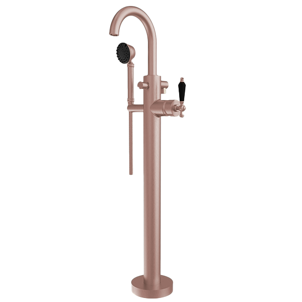 Santec - Klassica Crystal Trim - Floor Mount Tub Filler With Hand Shower