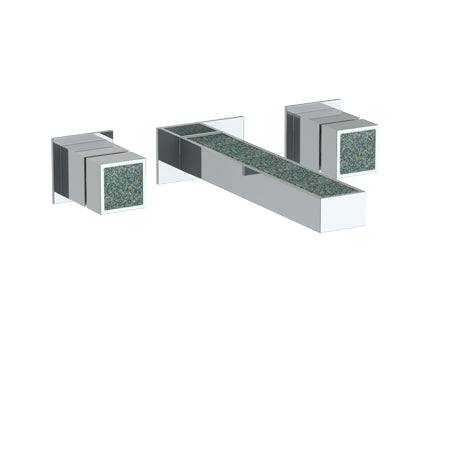 Watermark - Jem Wall Mounted 3 Hole Lavatory Set With 7 1/8 Inch CTC Spout