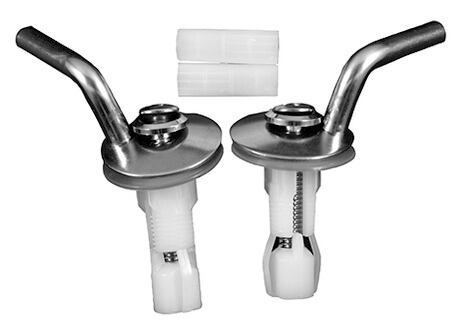 Duravit - Hinge Set for Seat and Cover without Soft Closure, Stainless Steel