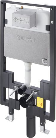 Duravit - DuraSystem 1.6/0.8 GPF Dual Flush In-Wall Tank & Carrier for 2"x4" and 2"x6" Studs