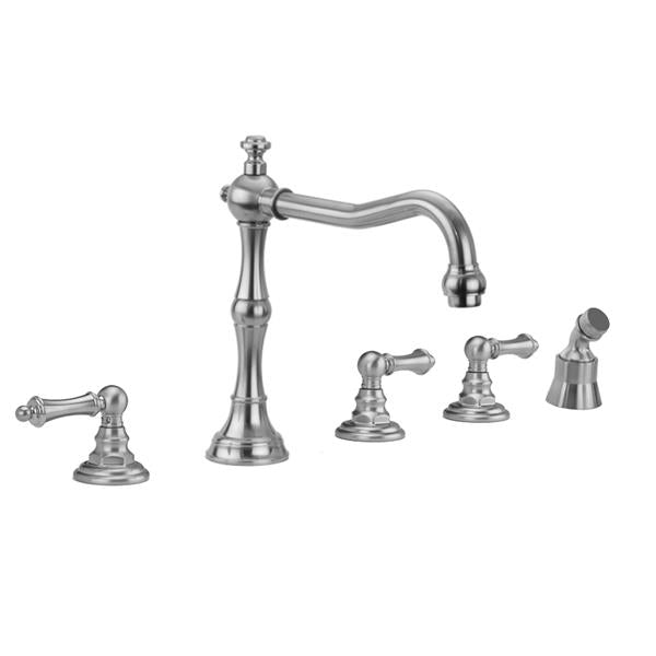 Jaclo - Roaring 20's Roman Tub Set with Ball Lever Handles and Angled Handshower