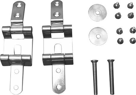 Duravit - Hinges (Pair) for Toilet Seat and Cover Chrome, 006520, 006430