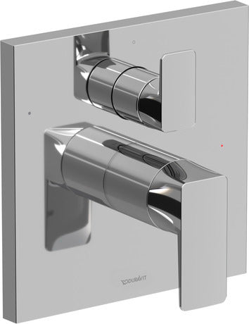 Duravit - DuraSquare Pressure Balance Shower Trim with Diverter, Valve Sold Separately