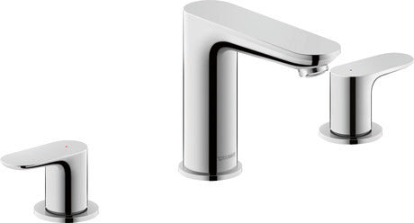 Duravit - No.1 5 1/8" Two Handle Widespread Bathroom Sink Faucet, Drain Included