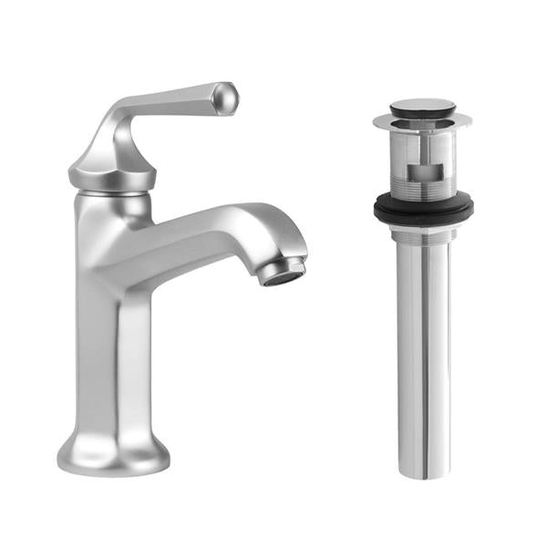 Jaclo - Hex Single Hole Faucet with Push Top Drain