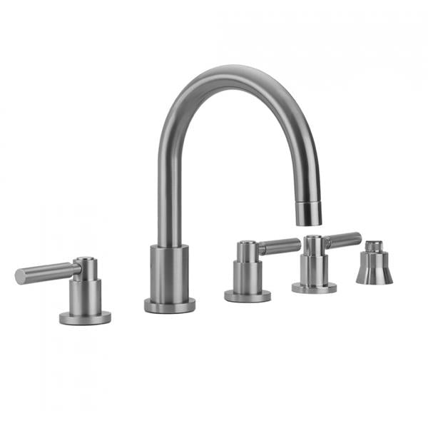 Jaclo - Contempo Roman Tub Set with High Lever Handles and Straight Handshower