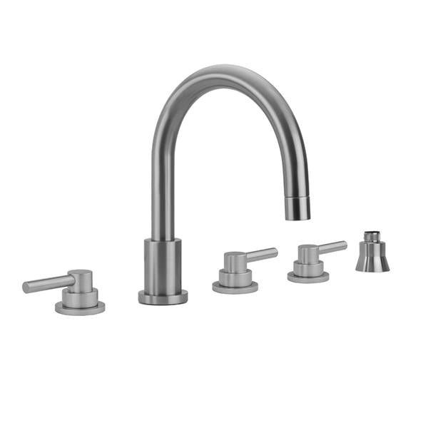 Jaclo - Contempo Roman Tub Set with Low Contempo Lever Handles and Straight Handshower