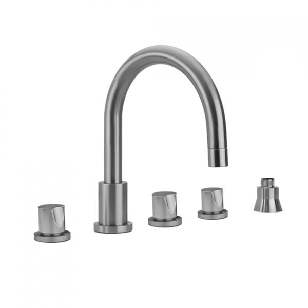 Jaclo - Contempo Roman Tub Set with Thumb Handles and Straight Handshower