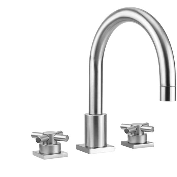 Jaclo - Contempo Uptown Roman Tub Set with Contempo Low Cross Handles - Square Escutcheons