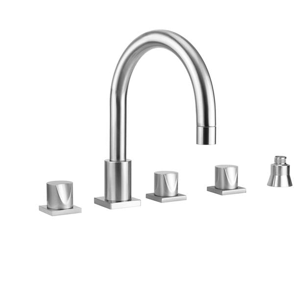 Jaclo - Contempo Uptown Roman Tub Set with Thumb Handles and Straight Handshower