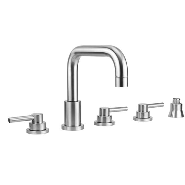 Jaclo - Contempo Downtown Roman Tub Set with Low Contempo Lever Handles and Straight Handshower Holder